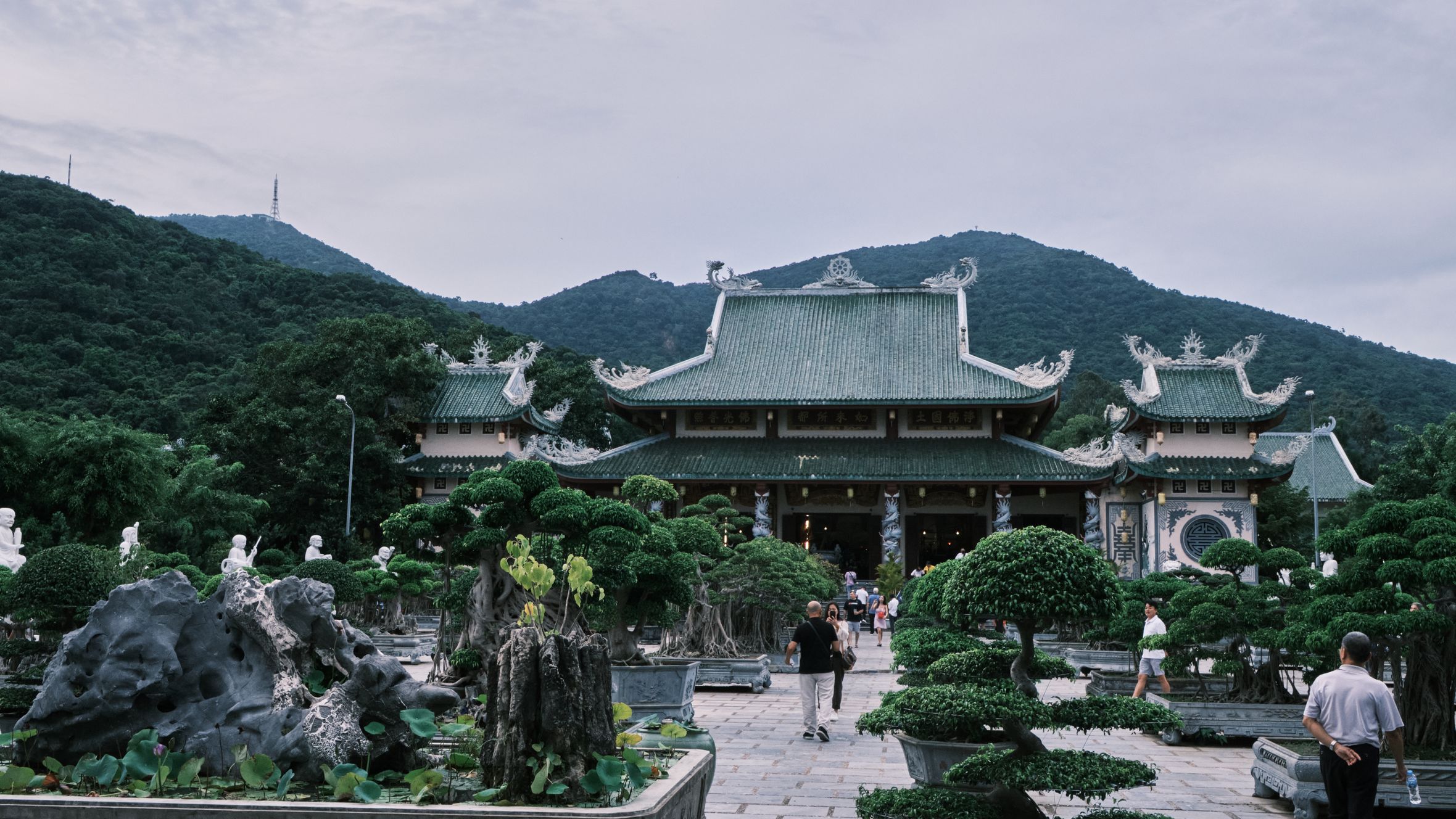 Explore the mesmerizing Linh Ung Pagoda amidst lush greenery in Da Nang, Vietnam.