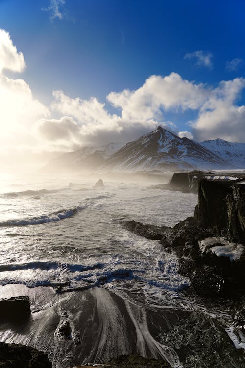 Základová fotografie zdarma na téma černá písečná pláž, cestování, cestovat po islandu