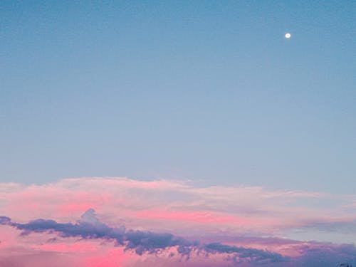 Gratis lagerfoto af aften-himlen, blå og hvid, forskellige
