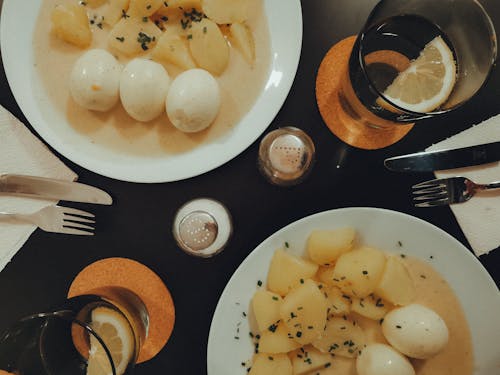 Free Noodles Served in a Restaurant  Stock Photo