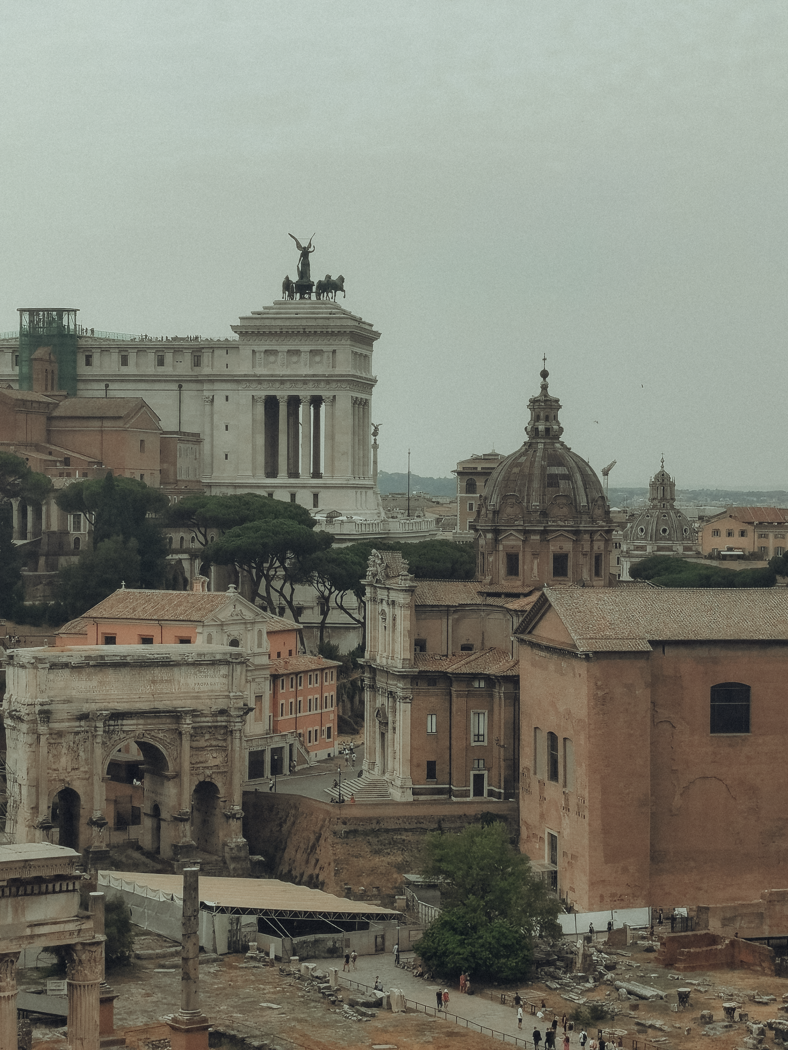 Discover the ancient architecture of Rome with stunning views of iconic landmarks.