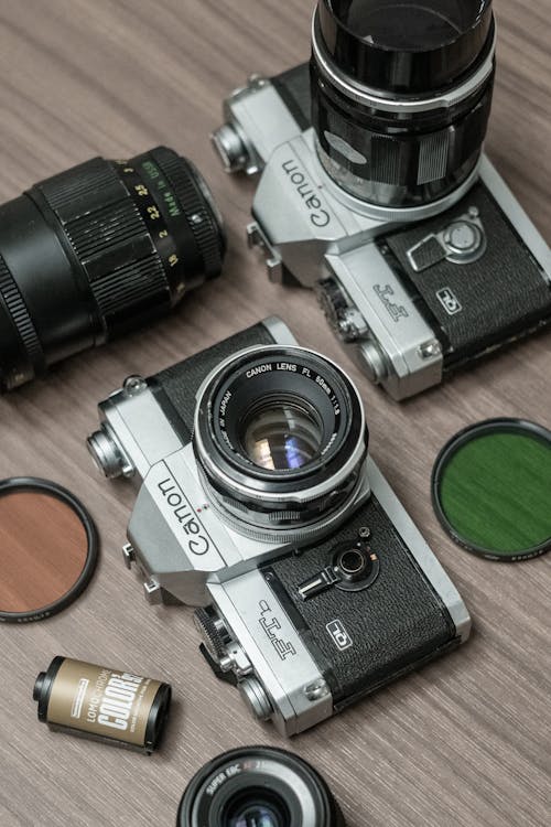 A camera with a lens and a camera lens