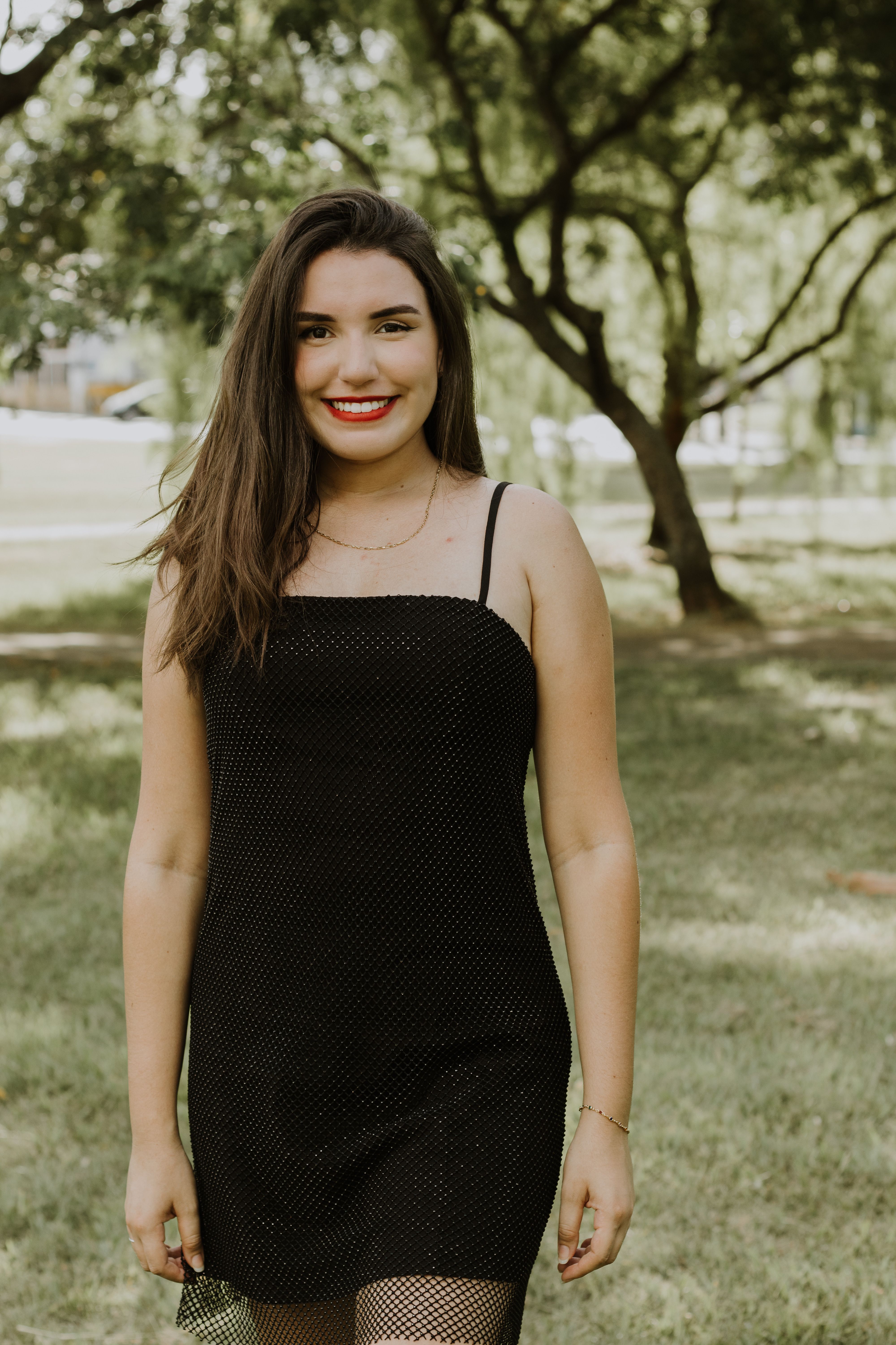 Brunette Woman in Black Dress Smiling Free Stock Photo Brunette Woman in Black Dress Smiling Free Stock Photo