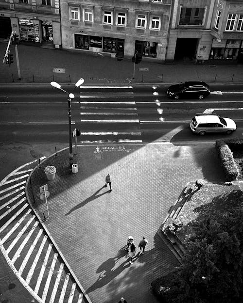 垂直拍攝, 城市街道, 汽車 的 免費圖庫相片