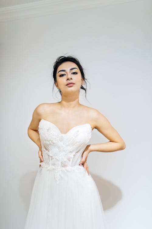 Portrait of Bride in Wedding Dress