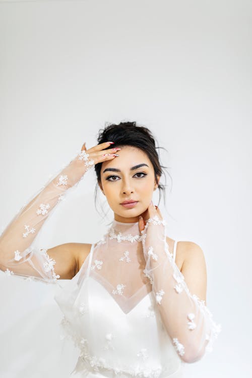 Portrait of Brunette Bride