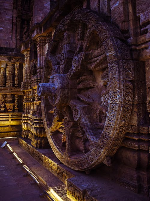 The wheel of the chariot of the god of war, konark