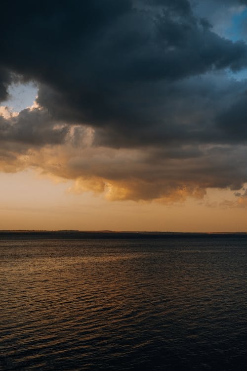 垂直拍攝, 日落, 海 的 免費圖庫相片