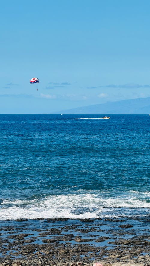 Foto profissional grátis de beira-mar, céu azul, diversão