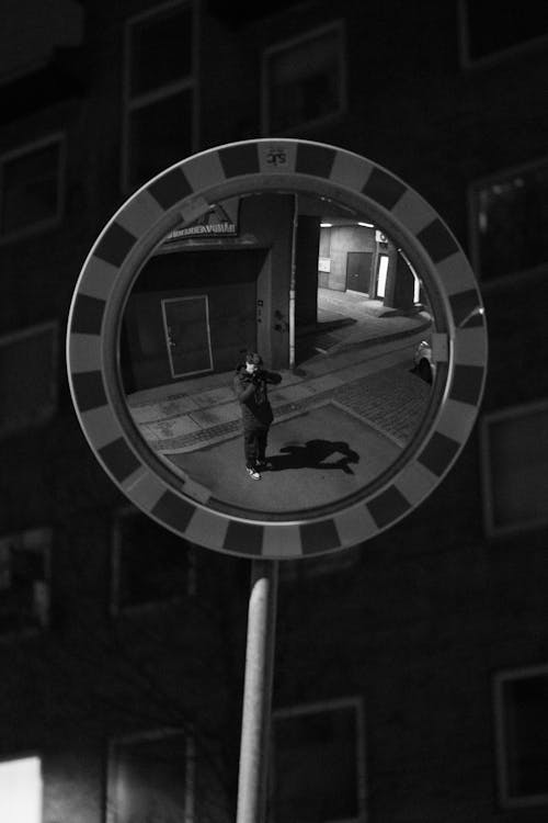 Photographer Reflection in Convex Mirror