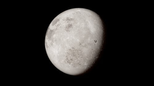 Free Moon In a Waning Gibbous Phase Stock Photo