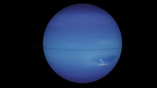 Neptune On a Black Background
