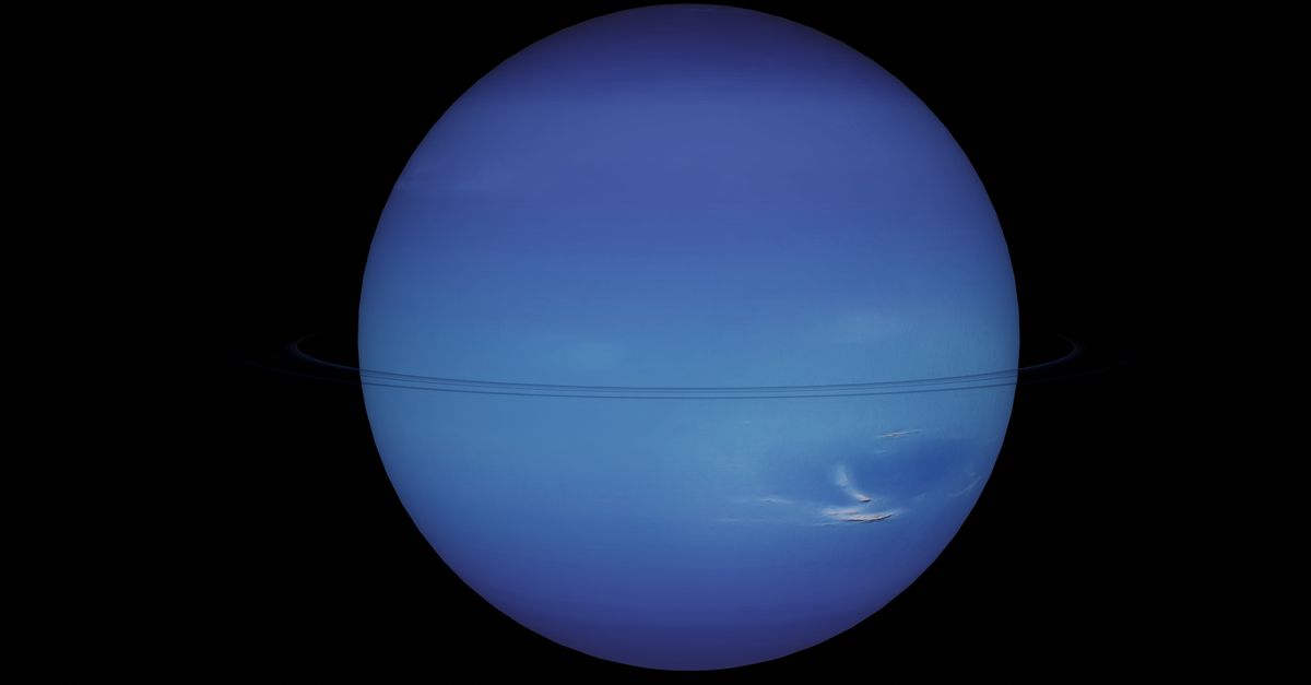 Neptune On A Black Background Free Stock Photo neptune-on-a-black-background-free-stock-photo