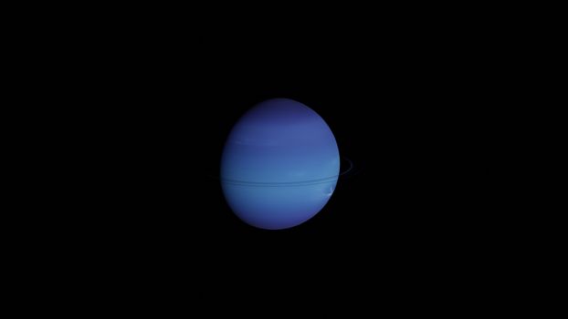 Detailed illustration of Neptune with a dark background, perfect for educational use.