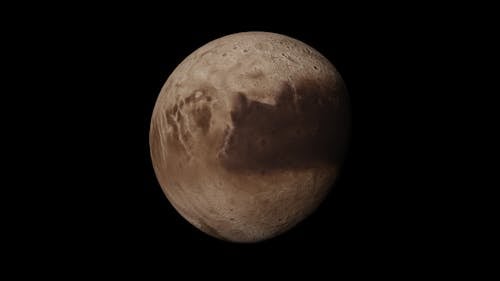 Mars On a Black Background