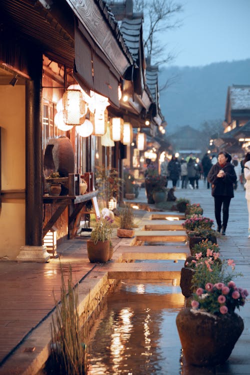 Lanterns in City