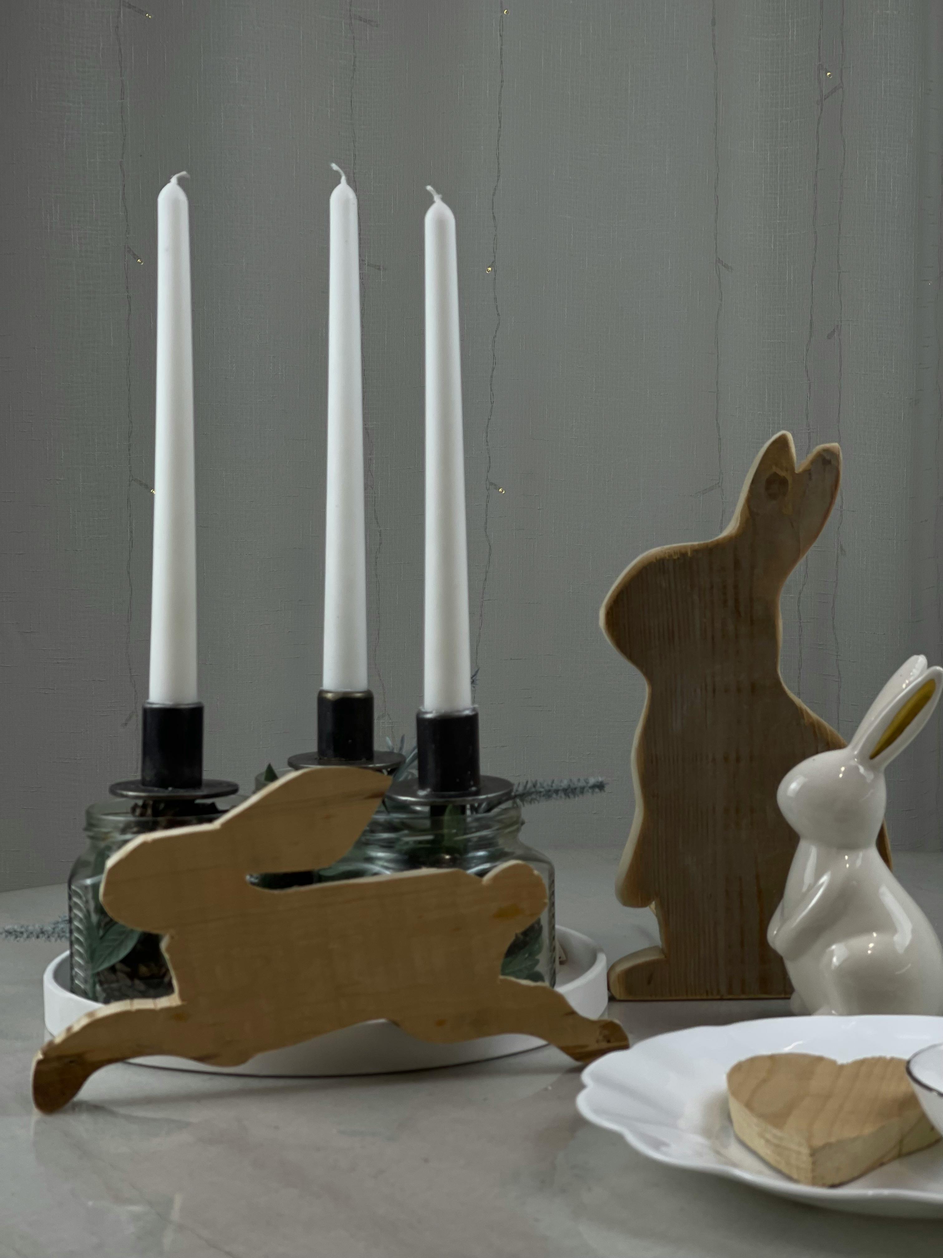 bunnies decoration on table