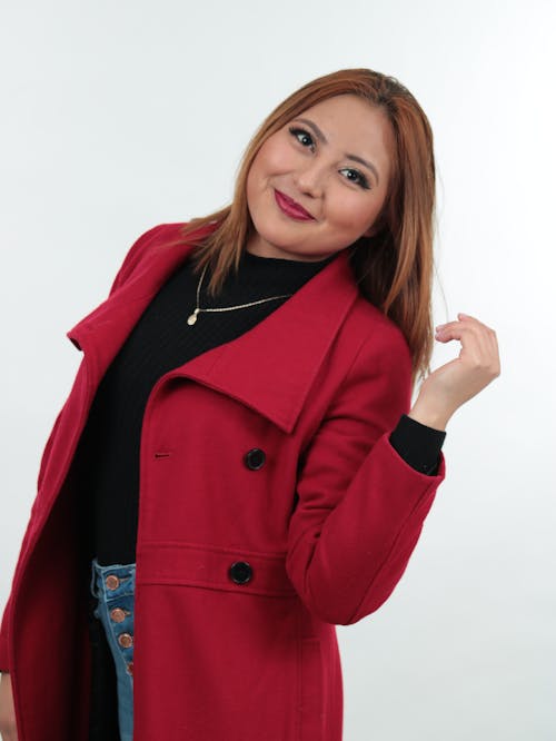 Portrait of Woman in Red Coat