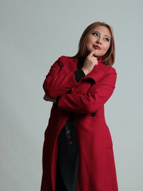 Immagine gratuita di cappotto rosso, donna, fotografia di moda