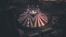 White And Red Circus Tent