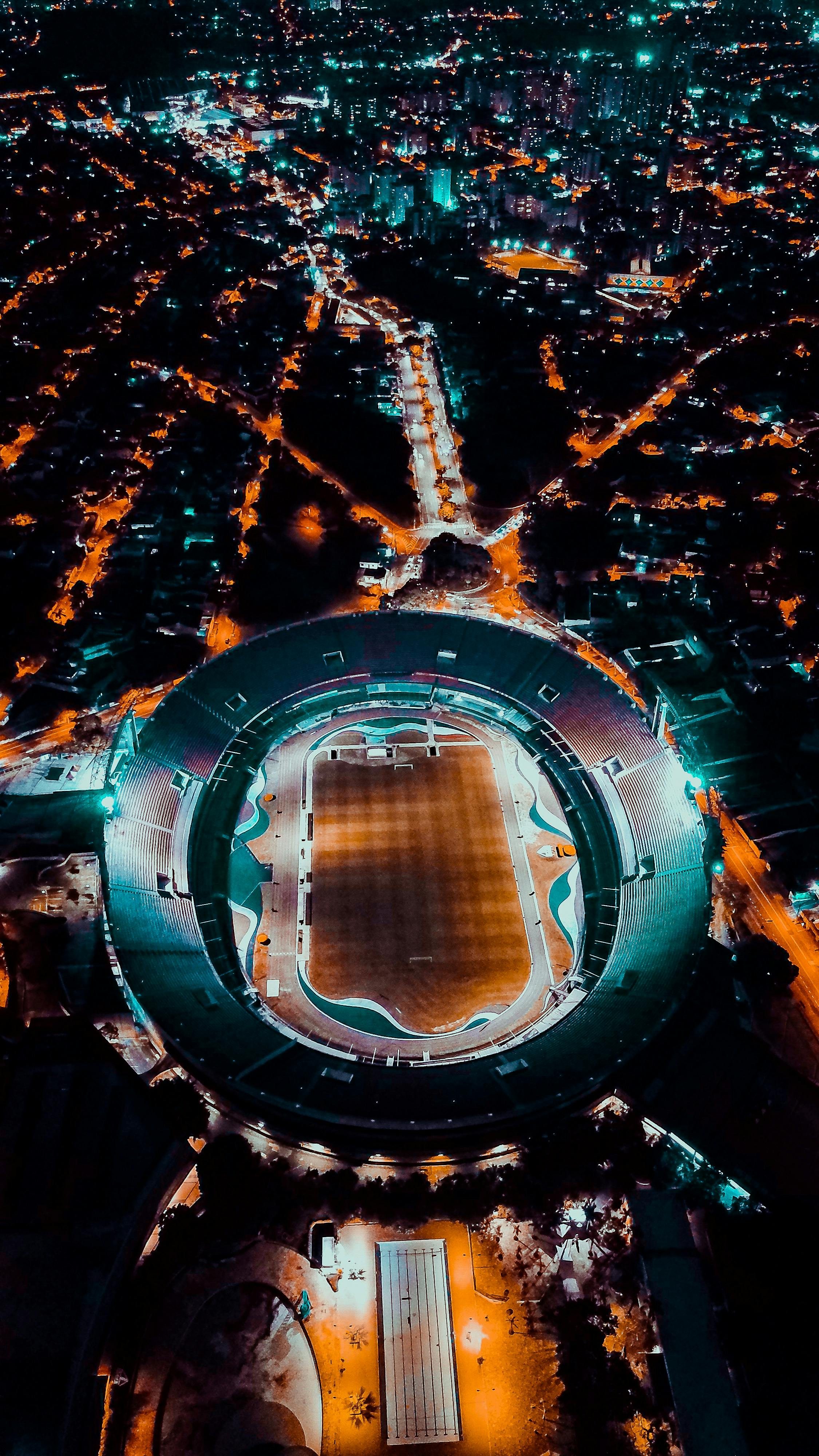 Soccer field decoration with balloons and streamers