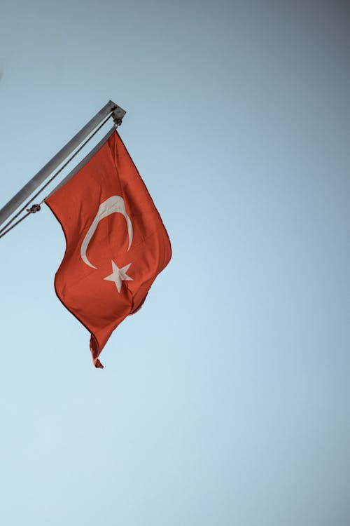 Flag of Turkey on Pole