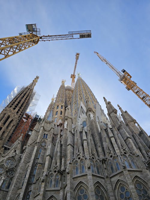 คลังภาพถ่ายฟรี ของ antoni gaudi, sagrada familia, การก่อสร้าง