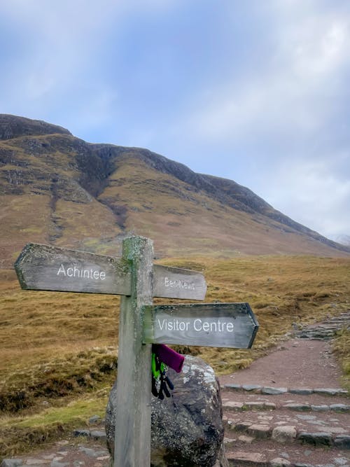 Hiking trail to the summit of the Ben Nevis Mountain. Fort William, Scotland.