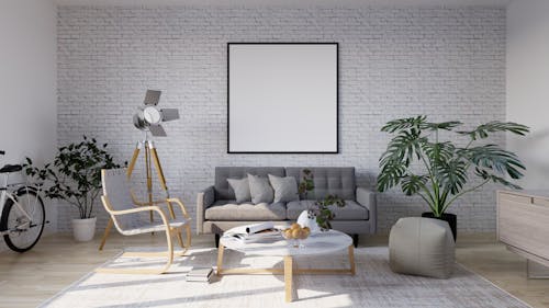 Foto profissional grátis de 3d render, almofada, apartamento