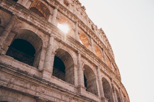 低角度拍攝, 古罗马, 圓形劇場 的 免费素材图片