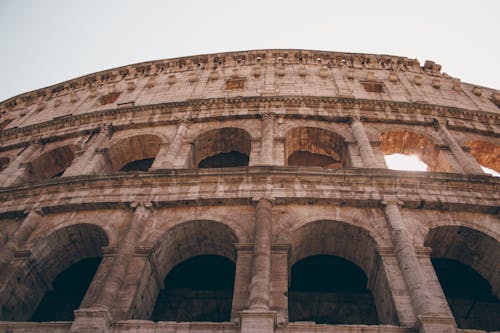 低角度拍攝, 古羅馬, 圓形劇院 的 免費圖庫相片