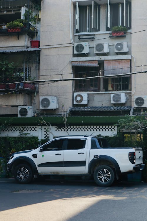 White Ford Ranger on Street