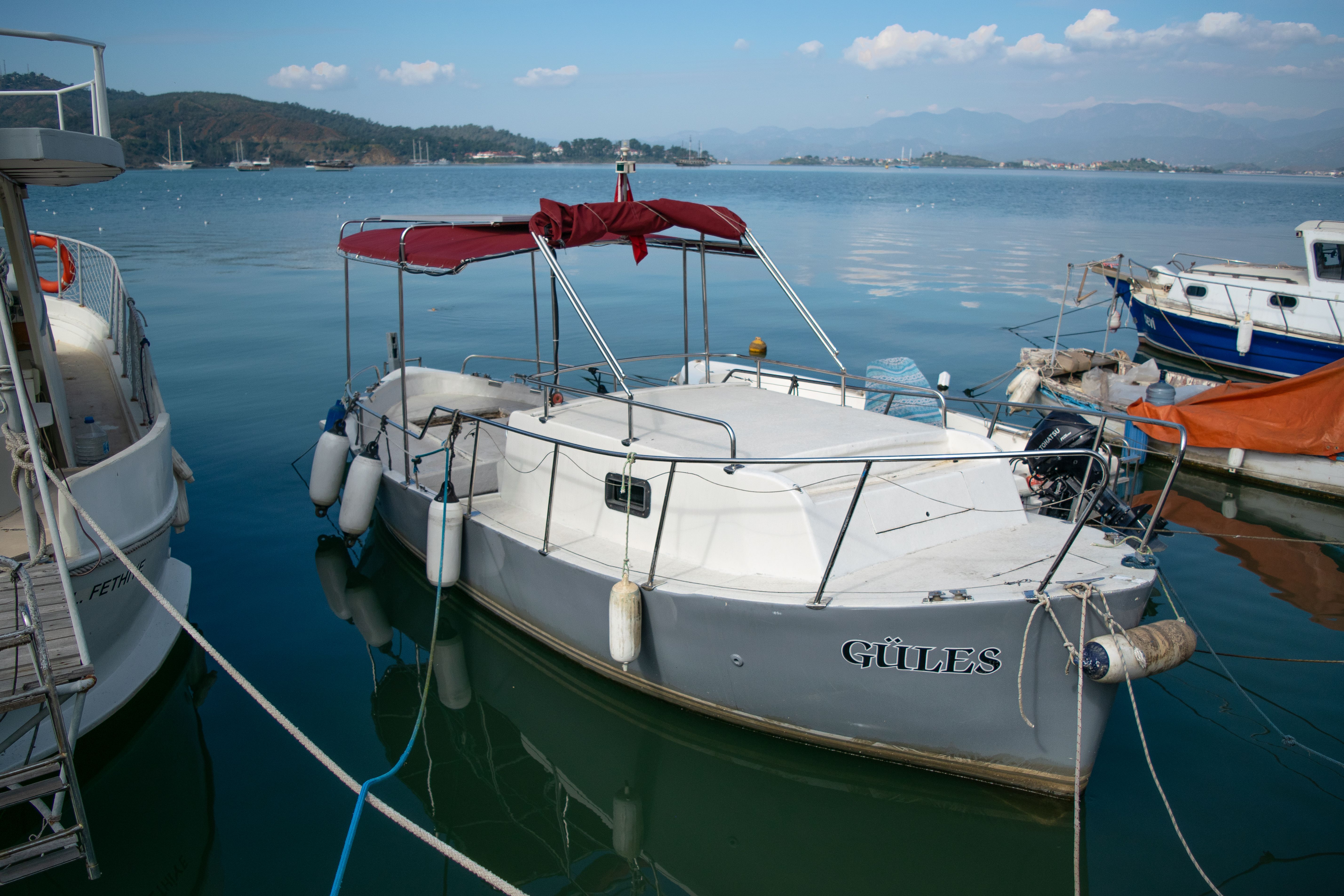 Motorboat Moored on Sea Shore · Free Stock Photo