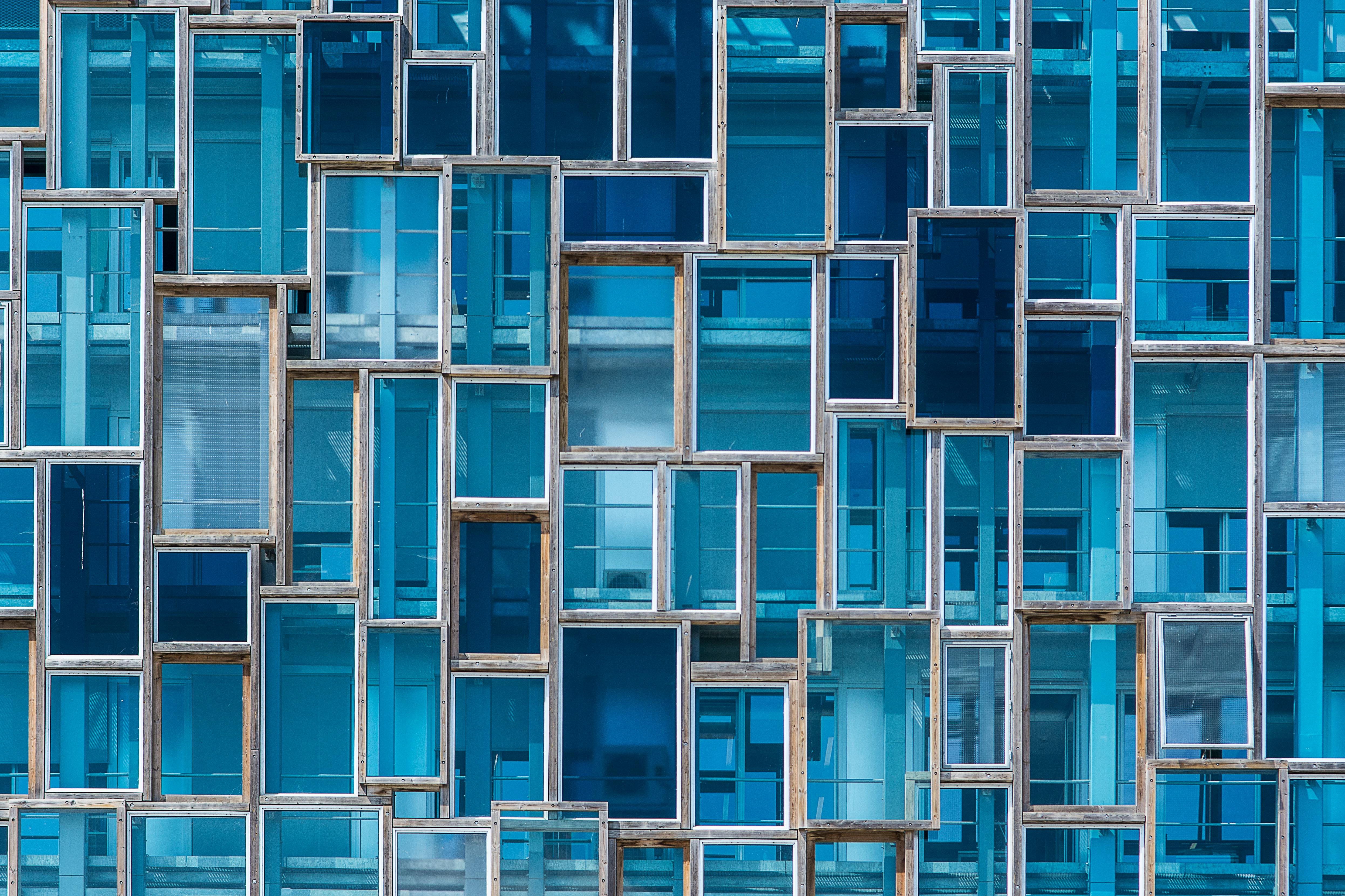 Facade Made of Windows of a Government Building in Lorient France