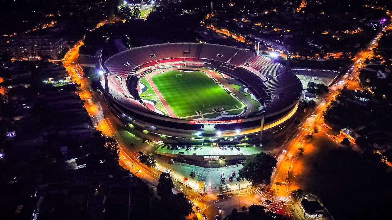 Free Aerial Photography Of Stadium Stock Photo