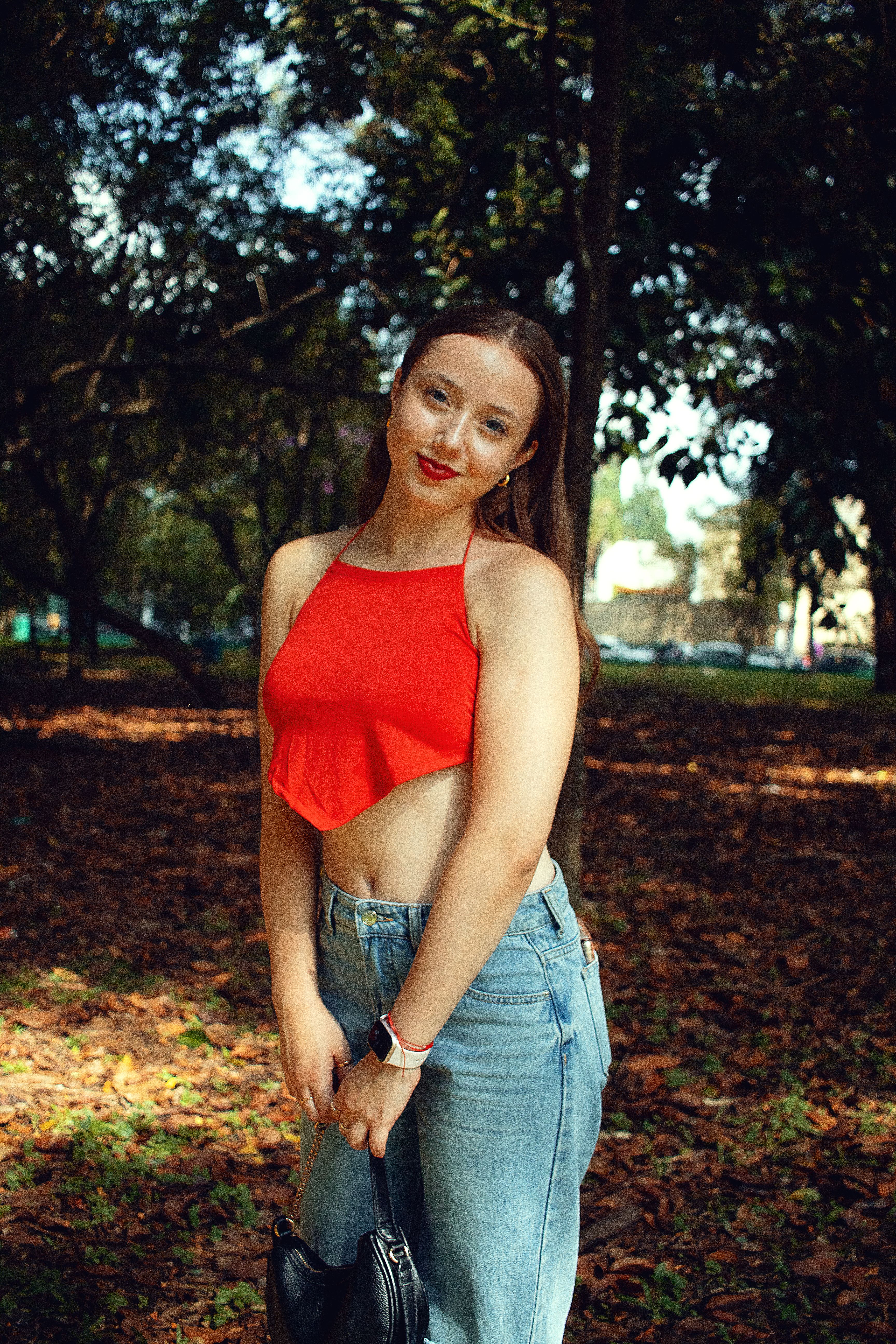 A Young Woman in a Red Crop Top · Free Stock Photo
