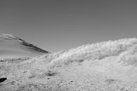 风景秀丽的沙漠沙丘与清澈的蓝天，构成了一幅宁静的自然景观