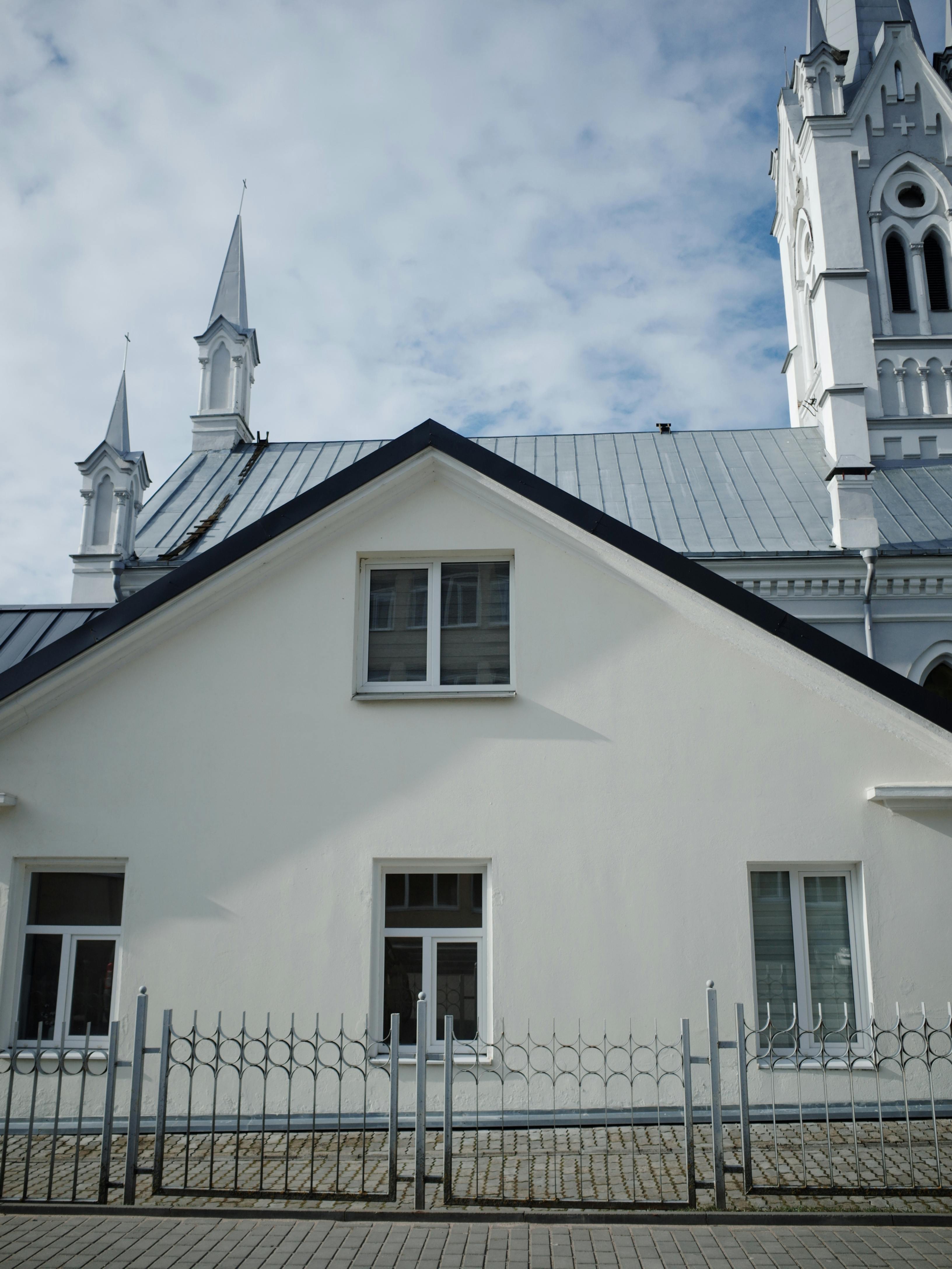 Captivating neo-gothic architecture of Grodno Lutheran Church in Belarus.
