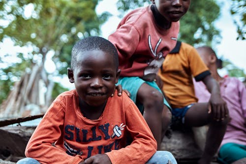 Imagine de stoc gratuită din Africa, bușteni, copii
