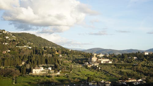 A view of the town of florence from the hillside