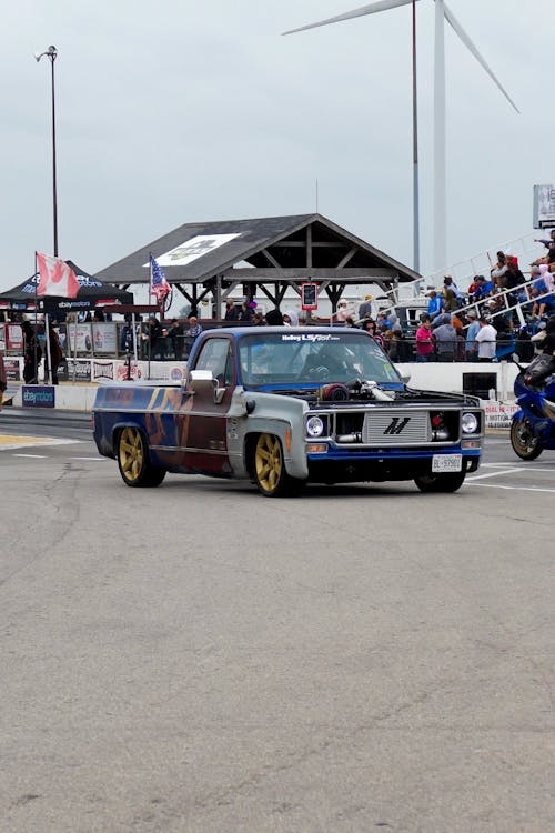boosted LS swapped chevy c10 at cayuga drag strip