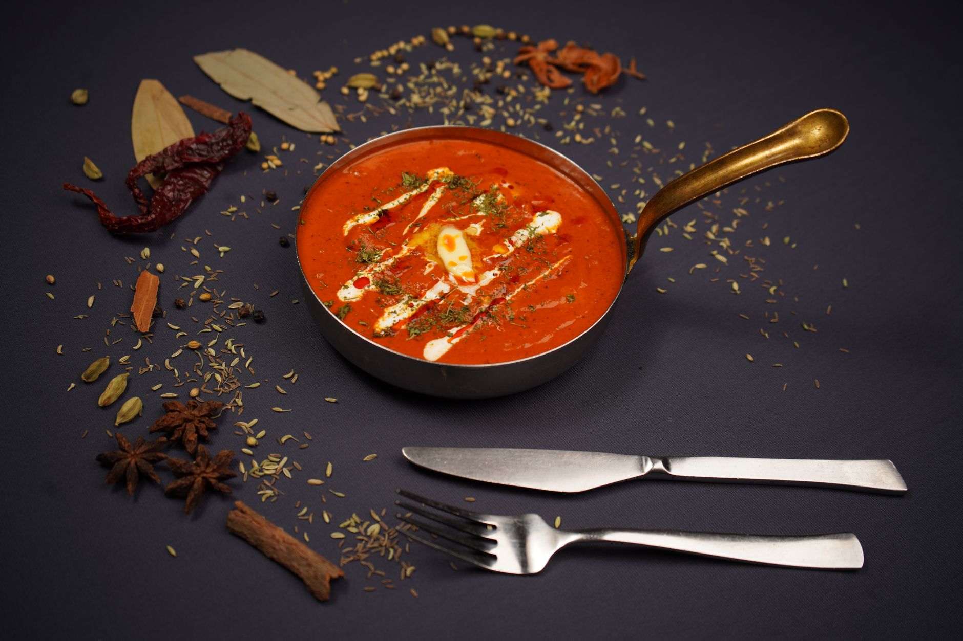 Palette d'épices de la cuisine halal