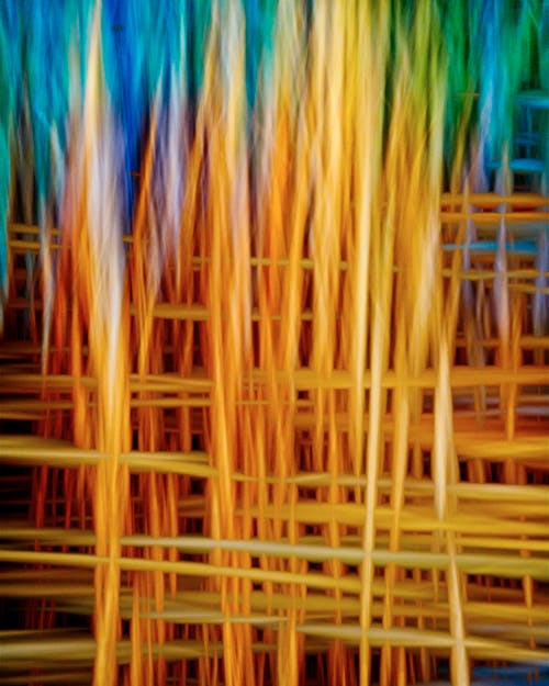 Abstract painting of colorful sticks