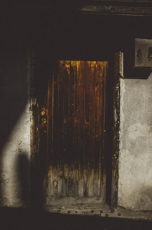 Free stock photo of brown, dark, door