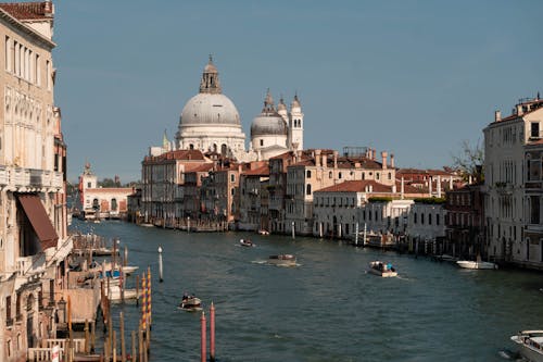 A view of the grand canal in venice