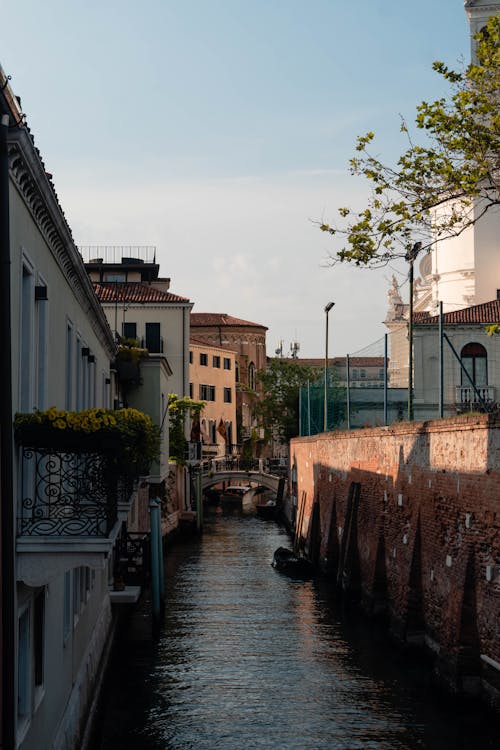 A canal in venice, italy