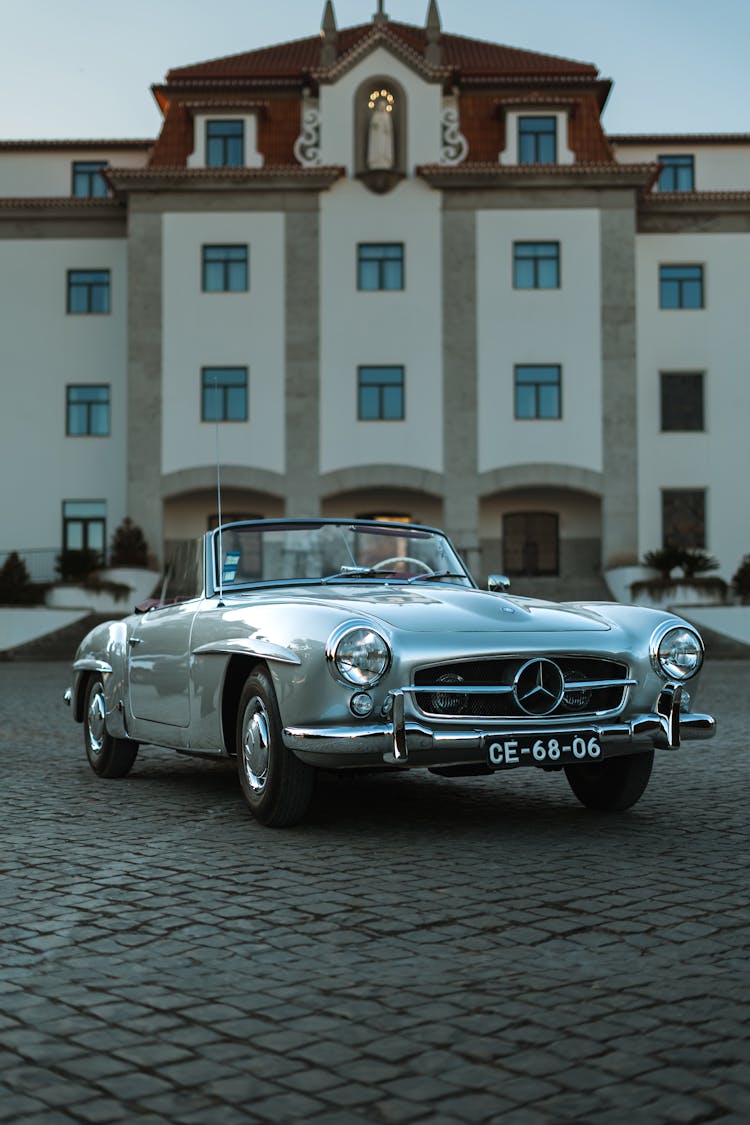 Vintage Car In Front Of Building