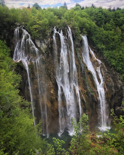 Veliki Slap Waterfall in the Plitvice Lakes National Park, Croatia, May 2019