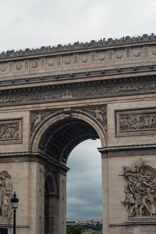 Free Arc de Triomphe in Paris Stock Photo