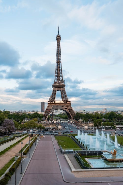 The eiffel tower is seen in paris, france